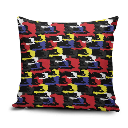 Haiti Map Camouflage Colorful Pillow Cover - African Pride