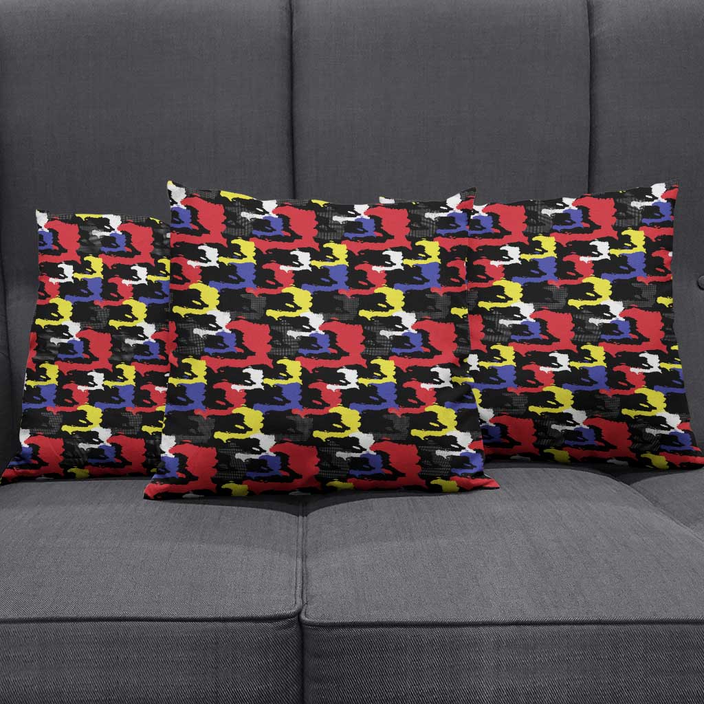 Haiti Map Camouflage Colorful Pillow Cover - African Pride