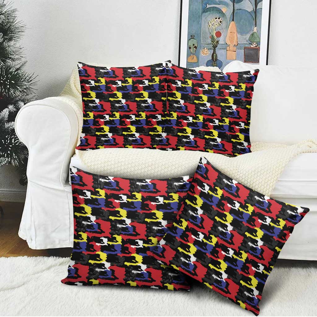 Haiti Map Camouflage Colorful Pillow Cover - African Pride