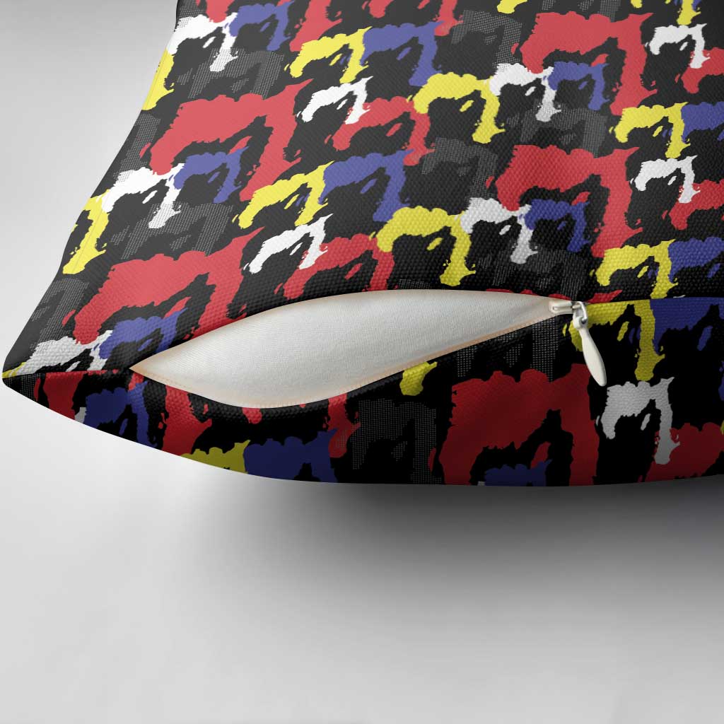 Haiti Map Camouflage Colorful Pillow Cover - African Pride