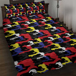 Haiti Map Camouflage Colorful Quilt Bed Set - African Pride