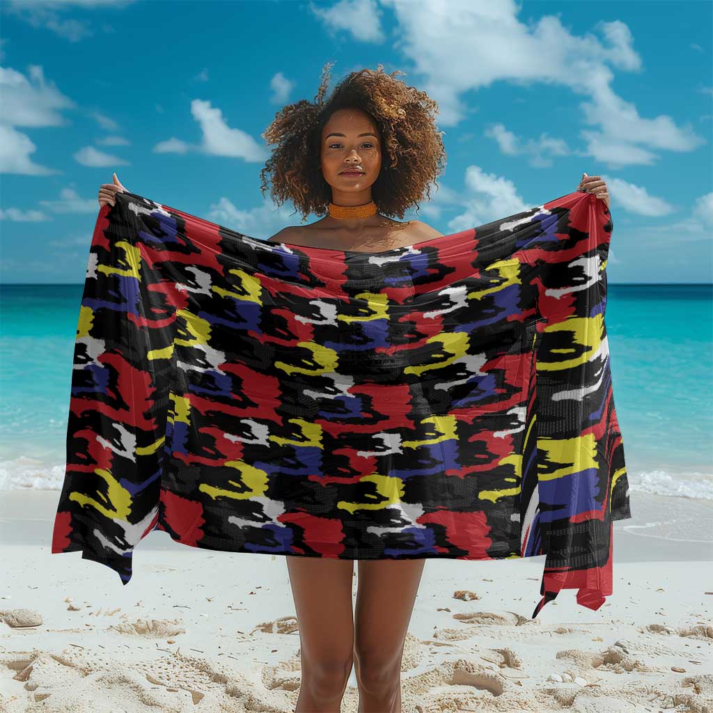 Haiti Map Camouflage Colorful Sarong - African Pride