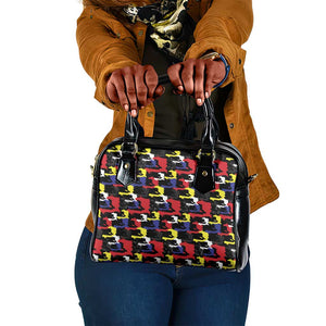 Haiti Map Camouflage Colorful Shoulder Handbag - African Pride