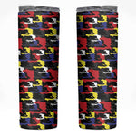 Haiti Map Camouflage Colorful Skinny Tumbler - African Pride