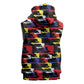 Haiti Map Camouflage Colorful Sleeveless Hoodie - African Pride