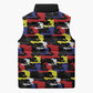 Haiti Map Camouflage Colorful Sleeveless Puffer Jacket - African Pride