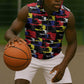 Haiti Map Camouflage Colorful Sleeveless Zip Hoodie - African Pride