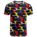 Haiti Map Camouflage Colorful T shirt - African Pride