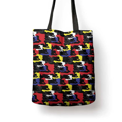 Haiti Map Camouflage Colorful Tote Bag - African Pride