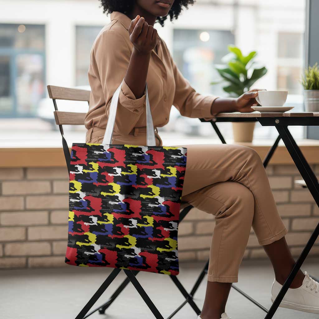 Haiti Map Camouflage Colorful Tote Bag - African Pride