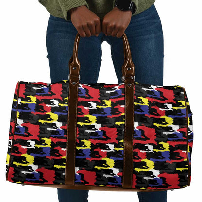 Haiti Map Camouflage Colorful Travel Bag - African Pride