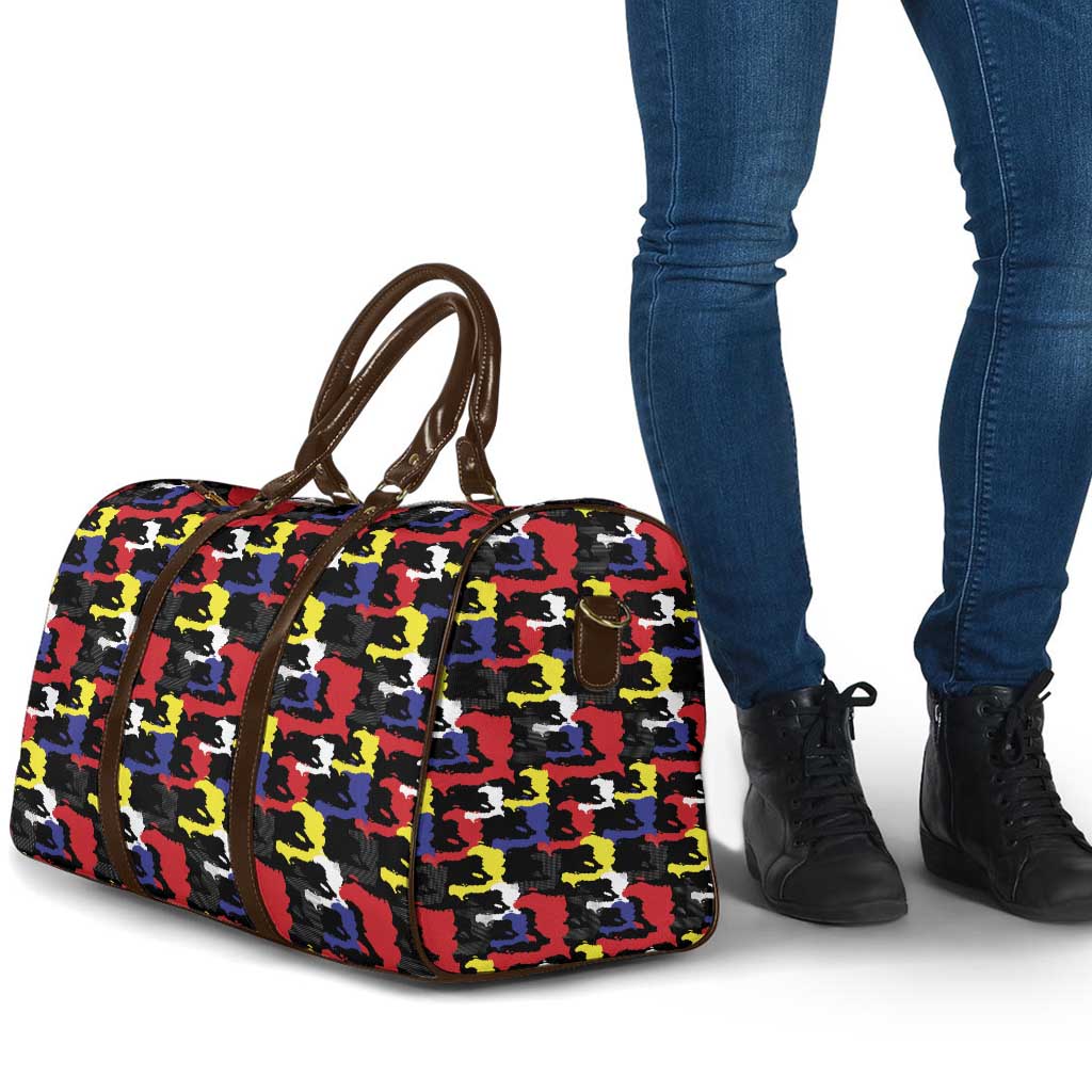 Haiti Map Camouflage Colorful Travel Bag - African Pride