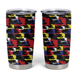Haiti Map Camouflage Colorful Tumbler Cup - African Pride