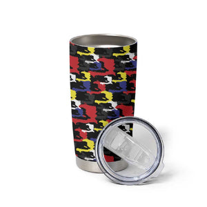 Haiti Map Camouflage Colorful Tumbler Cup - African Pride