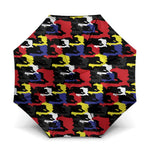Haiti Map Camouflage Colorful Umbrella - African Pride