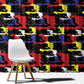 Haiti Map Camouflage Colorful Window Curtain - African Pride