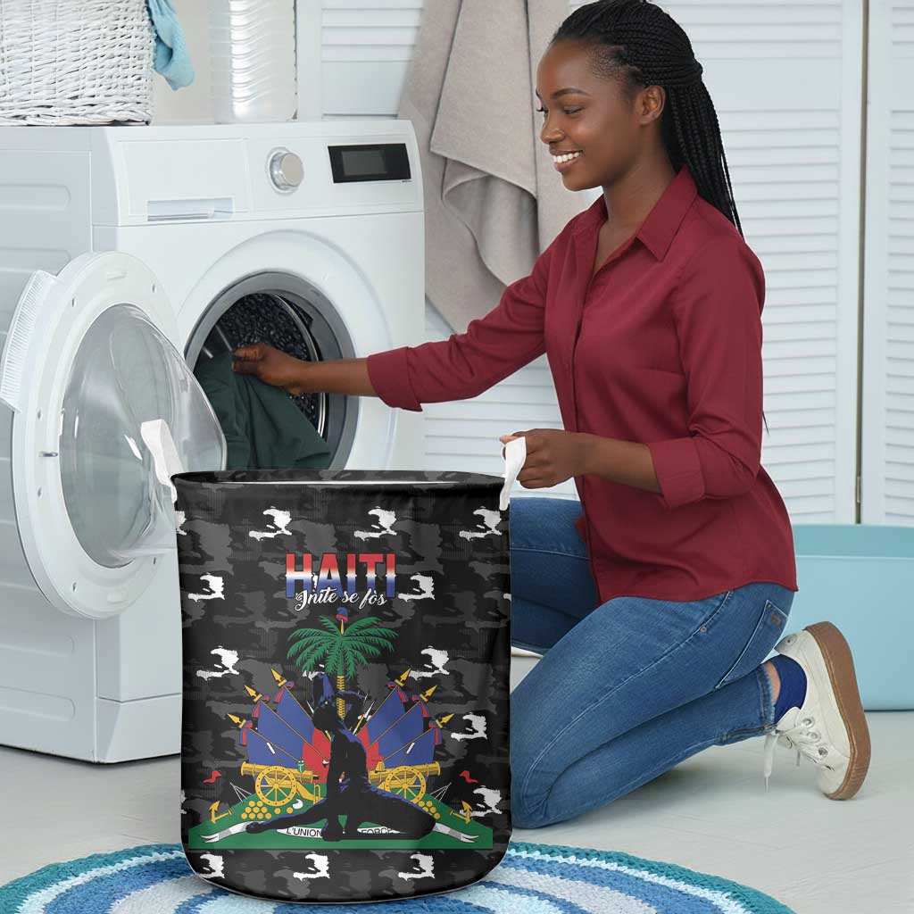 Haiti Map Camouflage Laundry Basket Unique Style - African Pride