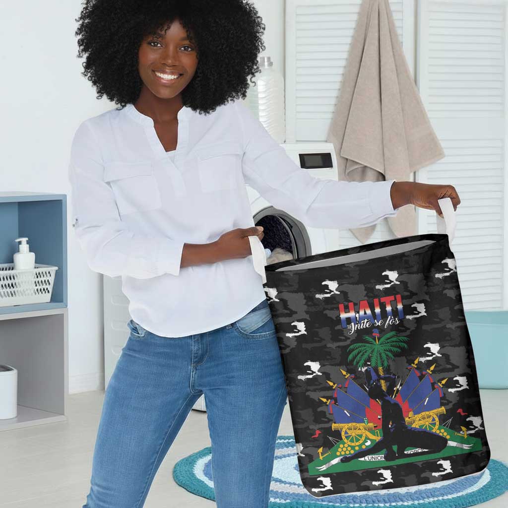 Haiti Map Camouflage Laundry Basket Unique Style - African Pride