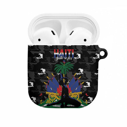 Haiti Map Camouflage AirPods Case Unique Style - African Pride