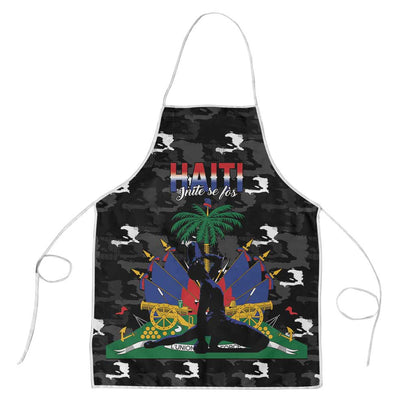Haiti Map Camouflage Apron Unique Style - African Pride