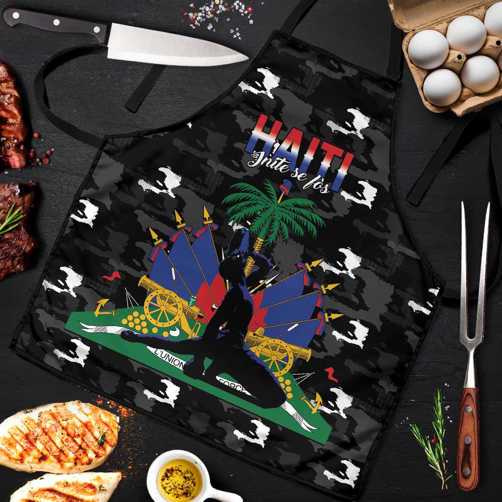 Haiti Map Camouflage Apron Unique Style - African Pride
