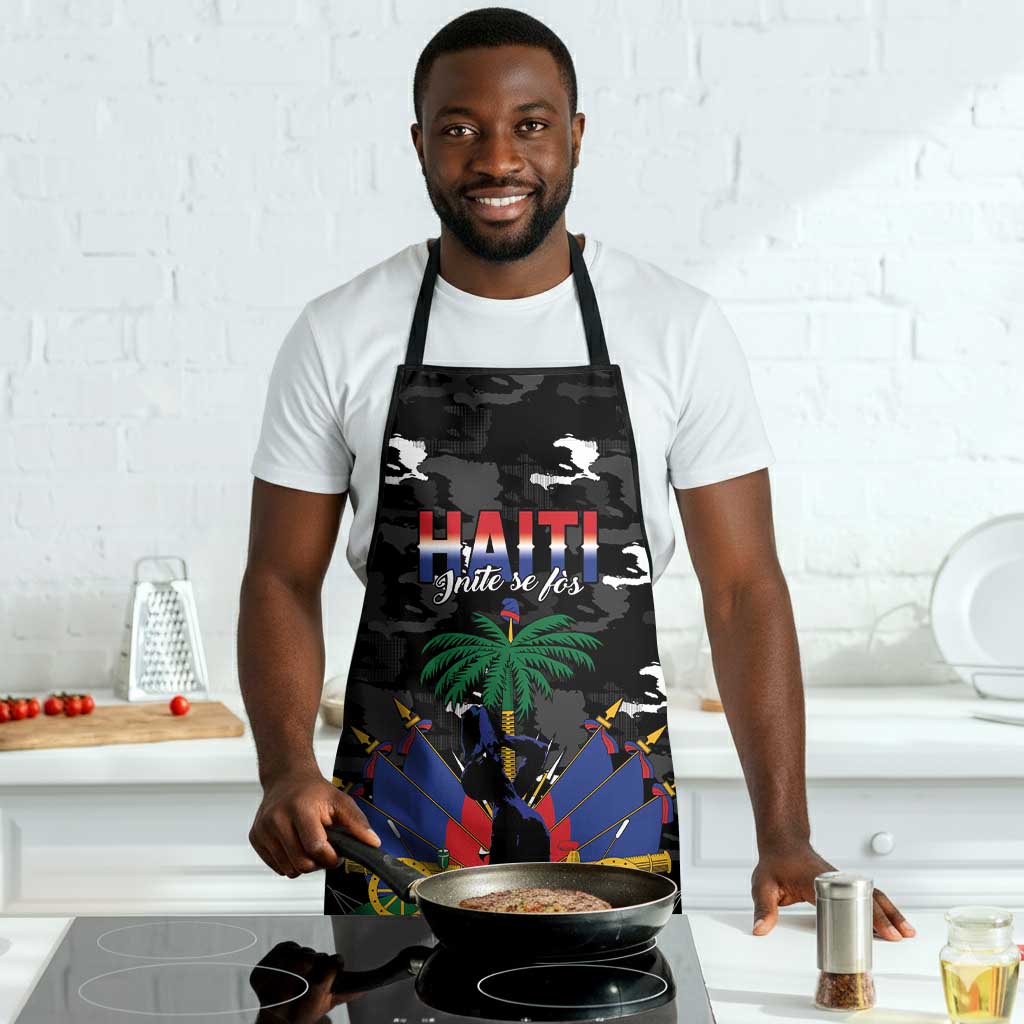 Haiti Map Camouflage Apron Unique Style - African Pride