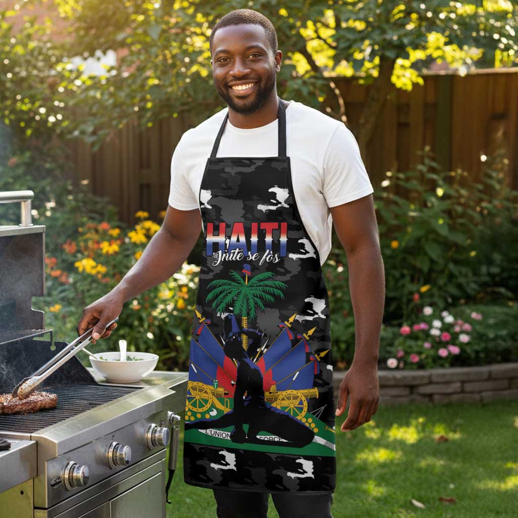Haiti Map Camouflage Apron Unique Style - African Pride