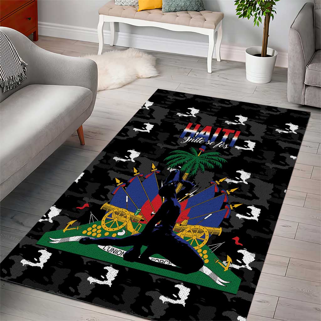 Haiti Map Camouflage Area Rug Unique Style - African Pride