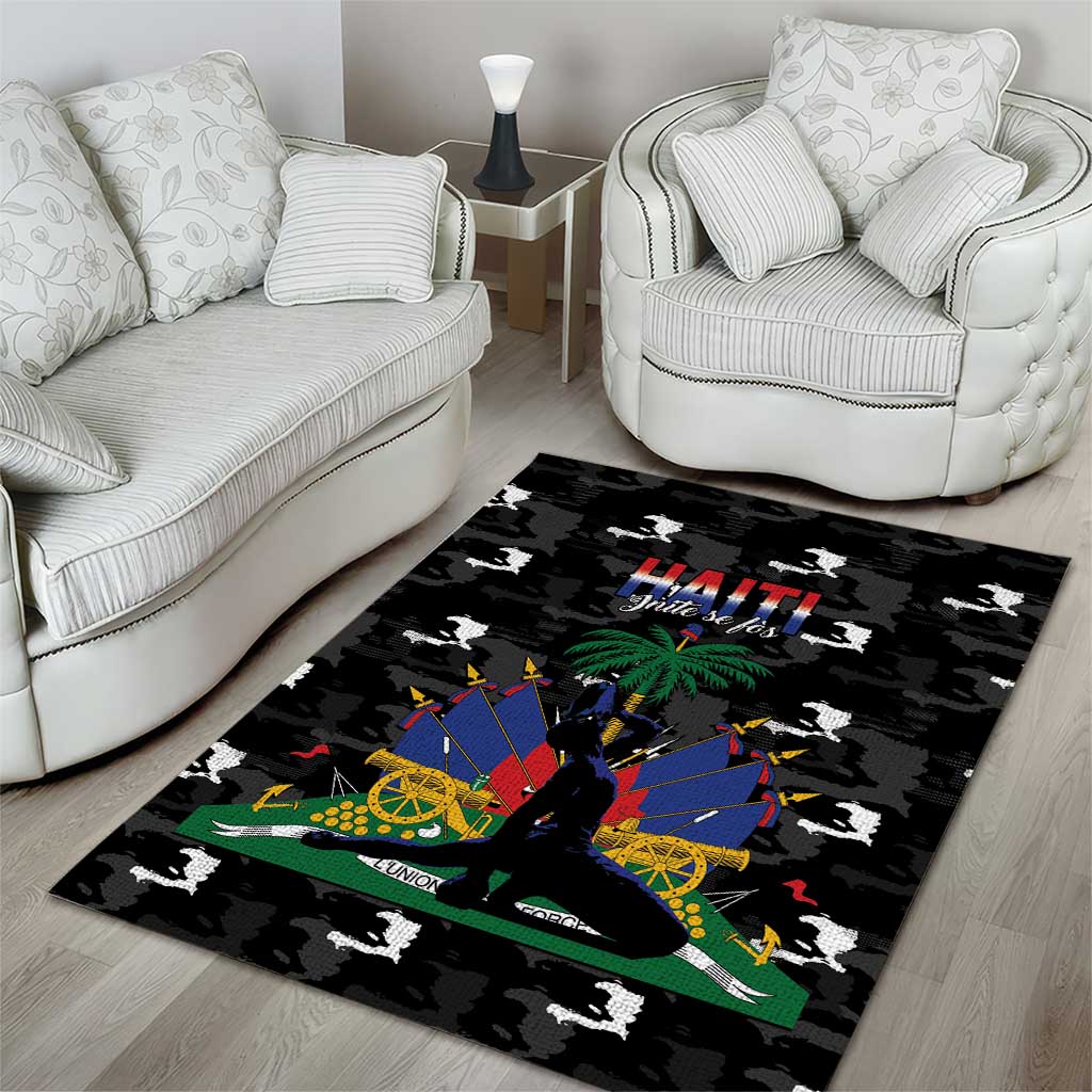 Haiti Map Camouflage Area Rug Unique Style - African Pride