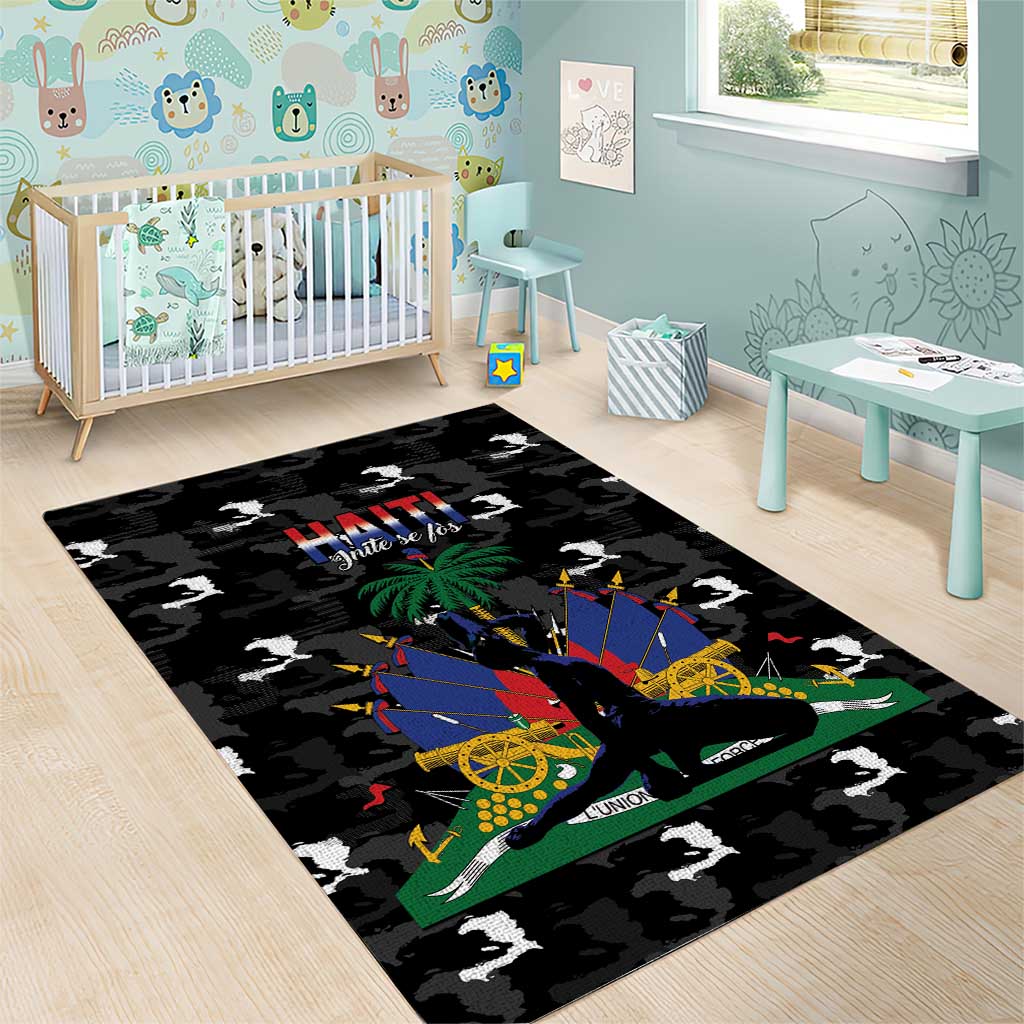 Haiti Map Camouflage Area Rug Unique Style - African Pride