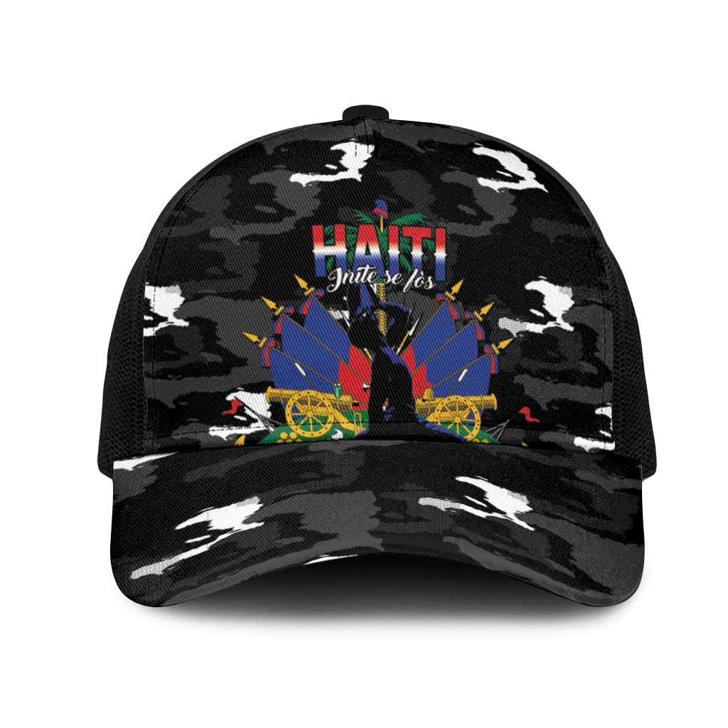 Haiti Map Camouflage Baseball Net Cap Unique Style - African Pride