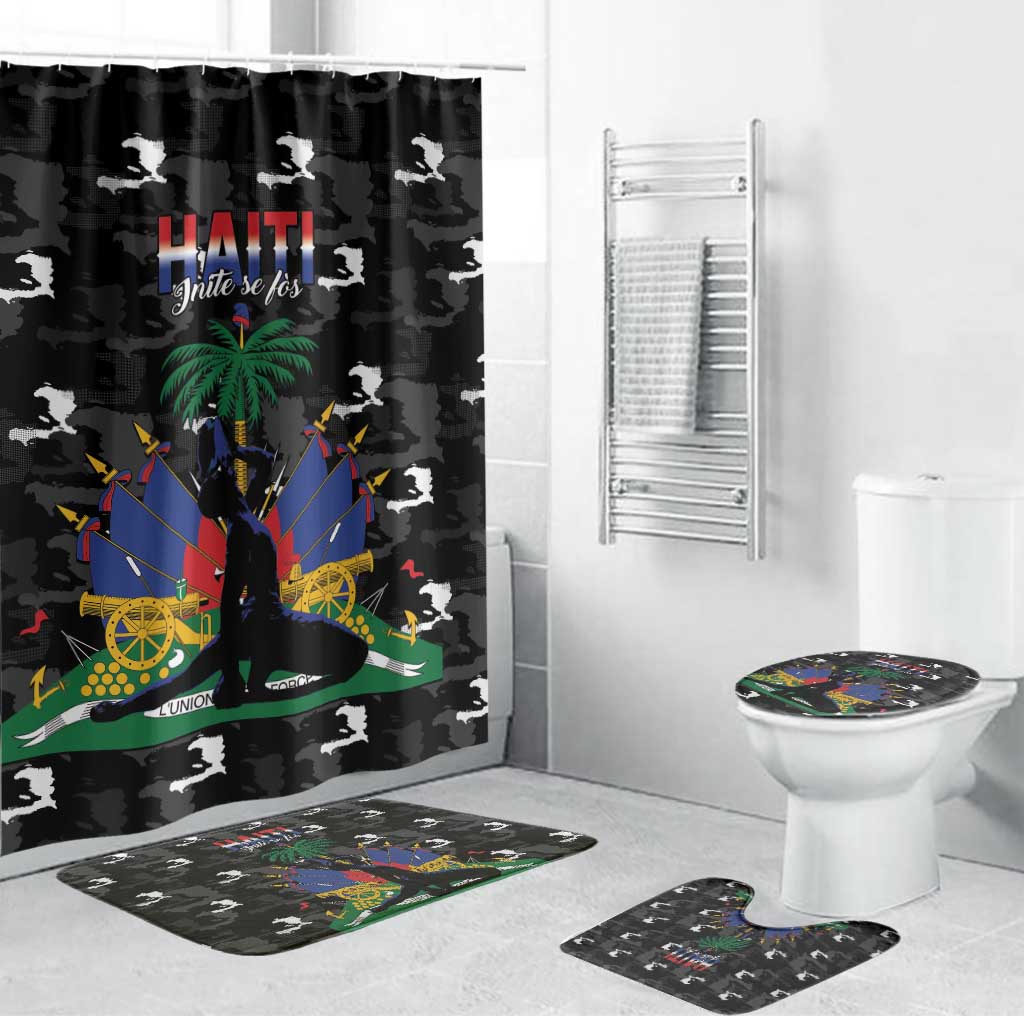 Haiti Map Camouflage Bathroom Set Unique Style - African Pride