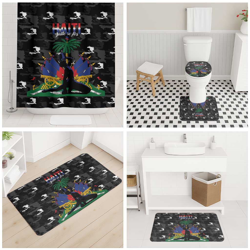 Haiti Map Camouflage Bathroom Set Unique Style - African Pride