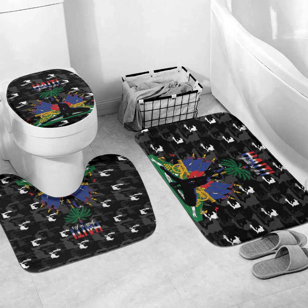 Haiti Map Camouflage Bathroom Set Unique Style - African Pride