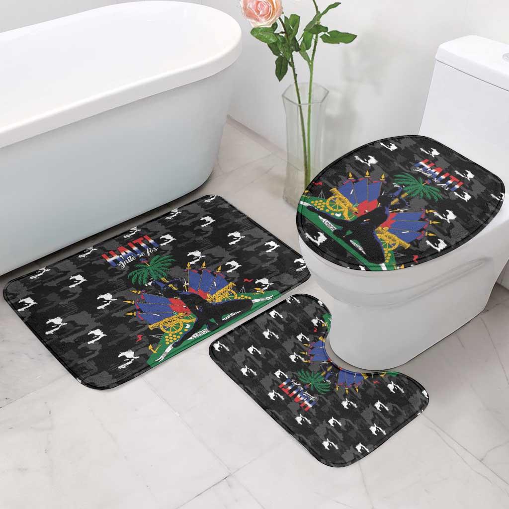 Haiti Map Camouflage Bathroom Set Unique Style - African Pride