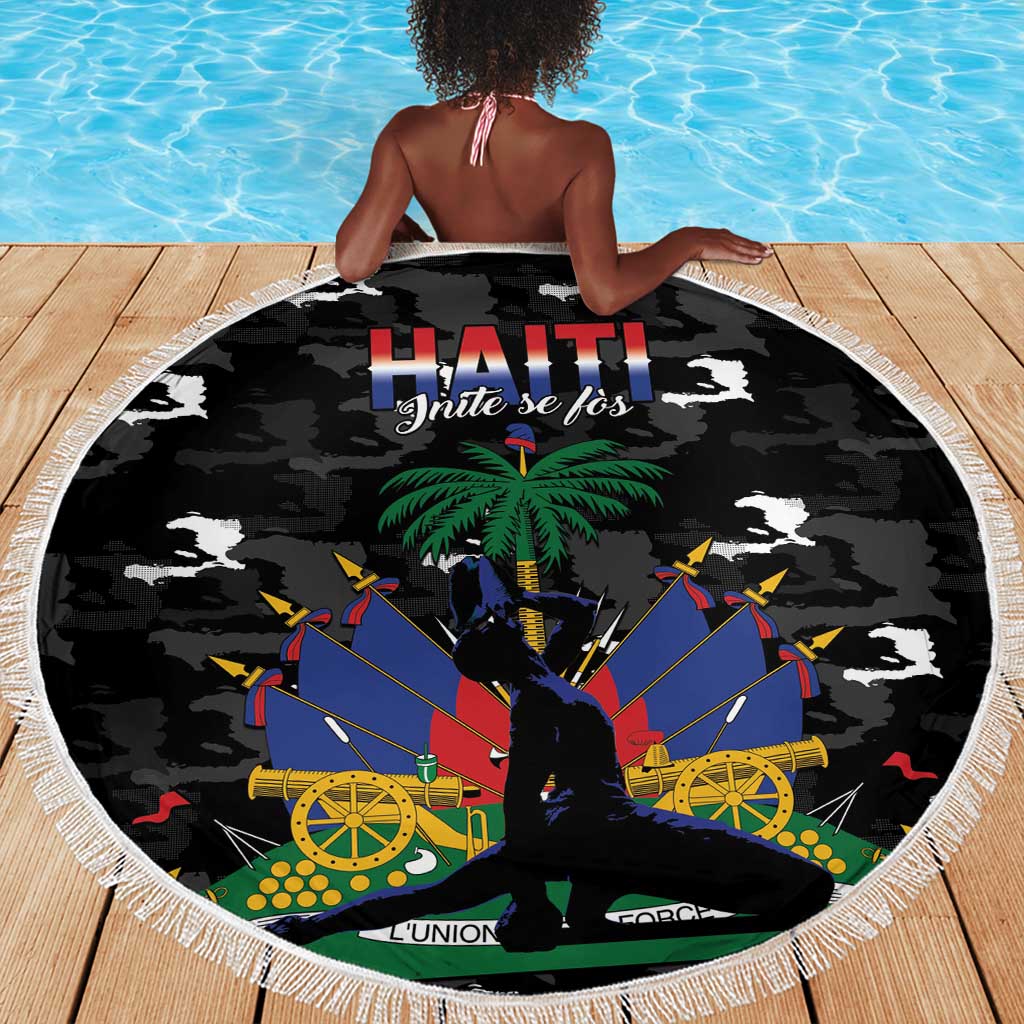 Haiti Map Camouflage Beach Blanket Unique Style - African Pride