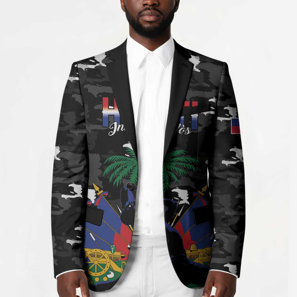 Personalized Haiti Map Camouflage Blazer Unique Style - African Pride