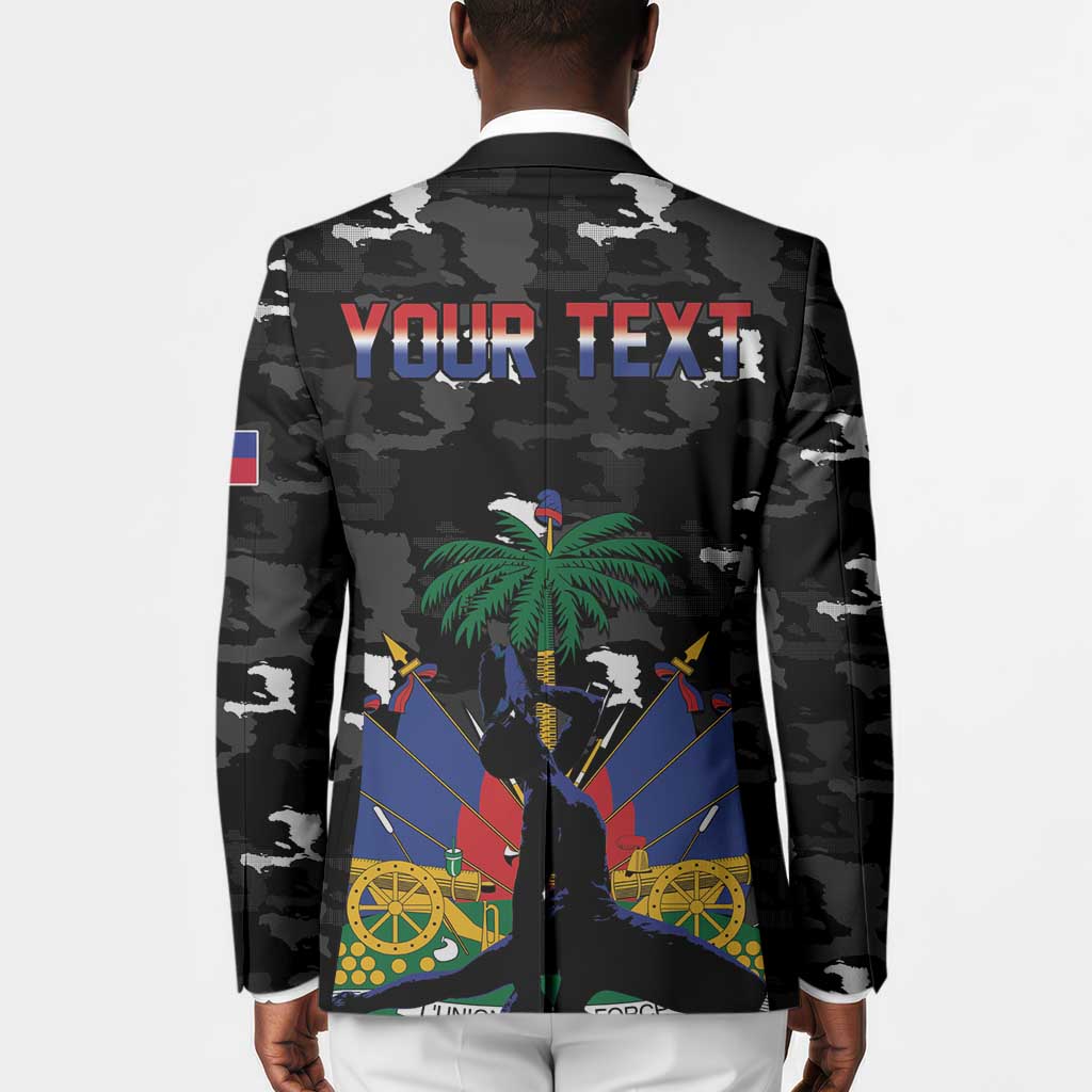 Personalized Haiti Map Camouflage Blazer Unique Style - African Pride