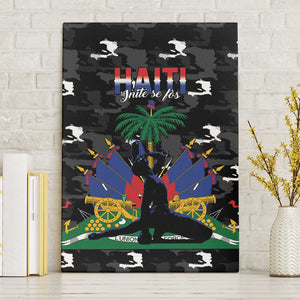 Haiti Map Camouflage Canvas Wall Art Unique Style - African Pride