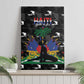 Haiti Map Camouflage Canvas Wall Art Unique Style - African Pride