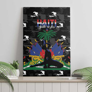 Haiti Map Camouflage Canvas Wall Art Unique Style - African Pride