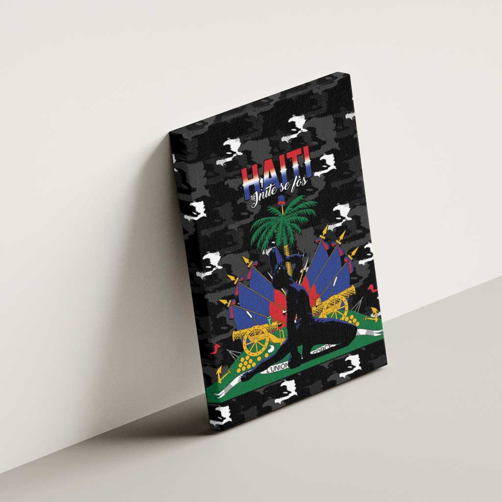 Haiti Map Camouflage Canvas Wall Art Unique Style - African Pride