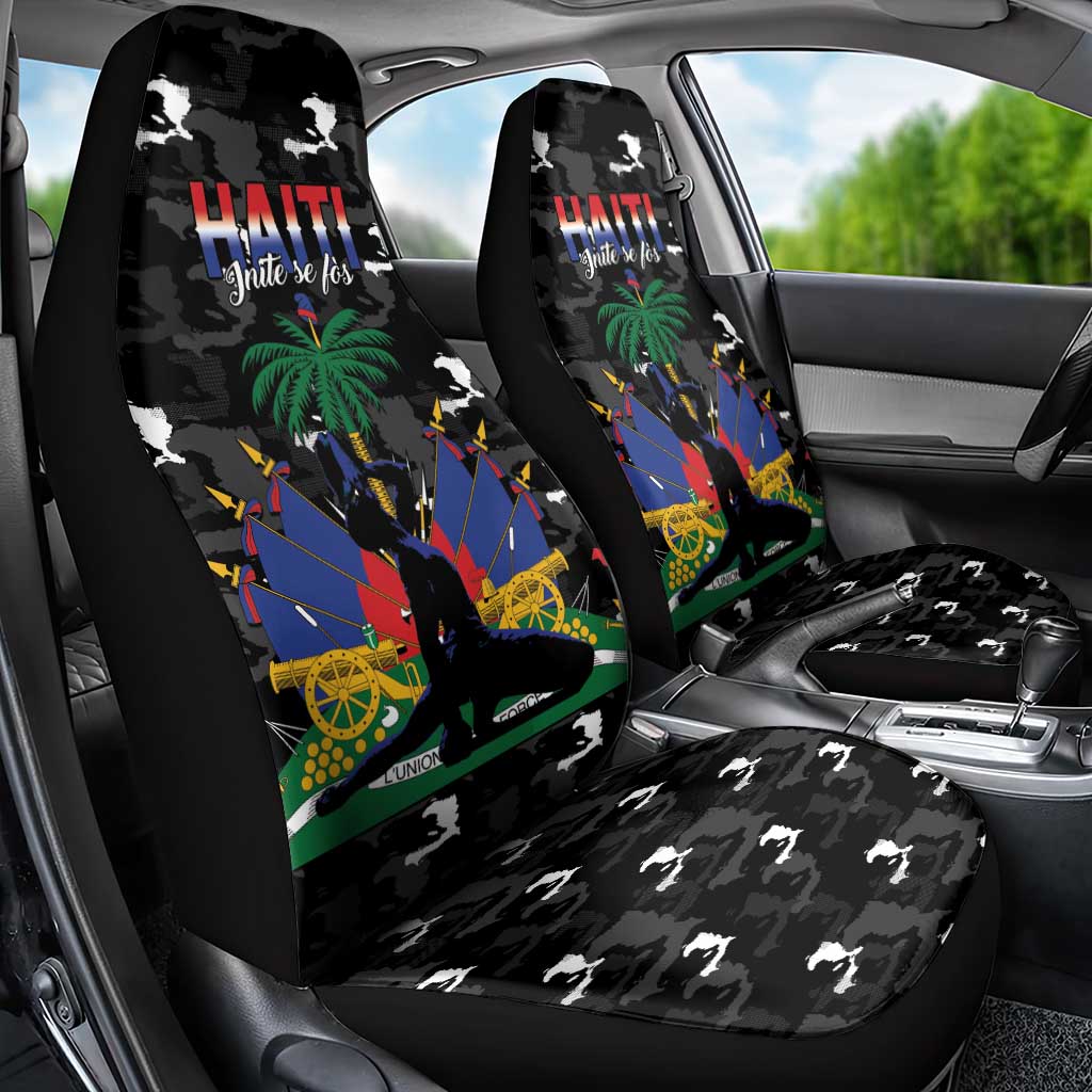 Haiti Map Camouflage Car Seat Cover Unique Style - African Pride