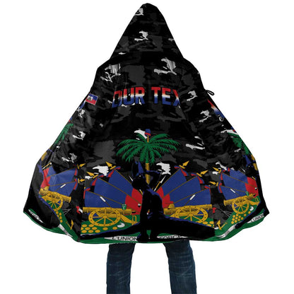 Personalized Haiti Map Camouflage Cloak Unique Style - African Pride