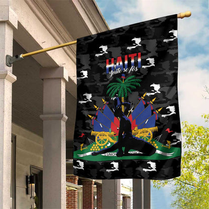 Haiti Map Camouflage Garden Flag Unique Style - African Pride