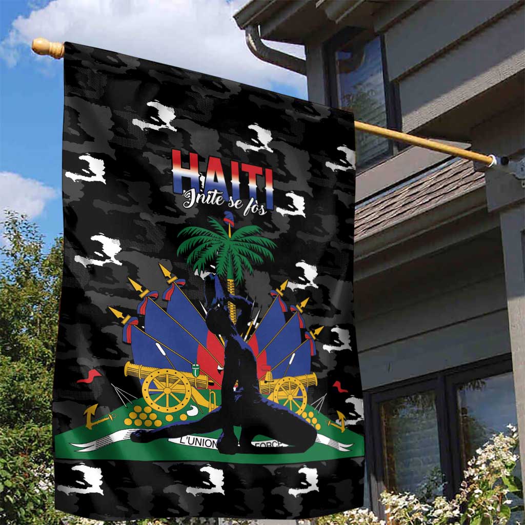 Haiti Map Camouflage Garden Flag Unique Style - African Pride