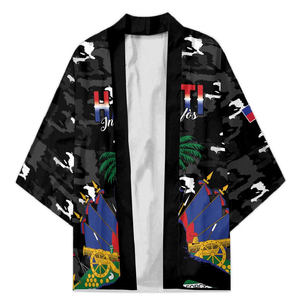 Personalized Haiti Map Camouflage Kimono Unique Style - African Pride