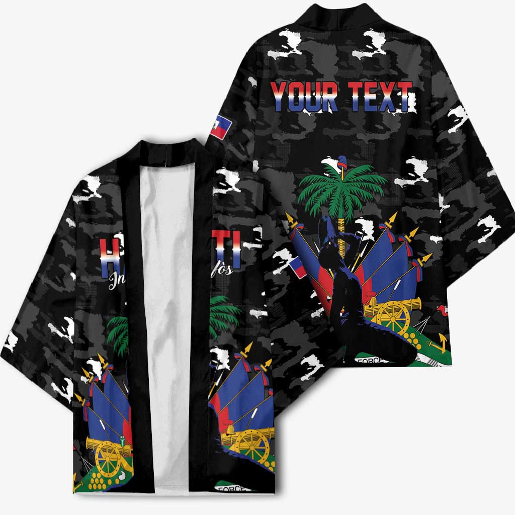 Personalized Haiti Map Camouflage Kimono Unique Style - African Pride