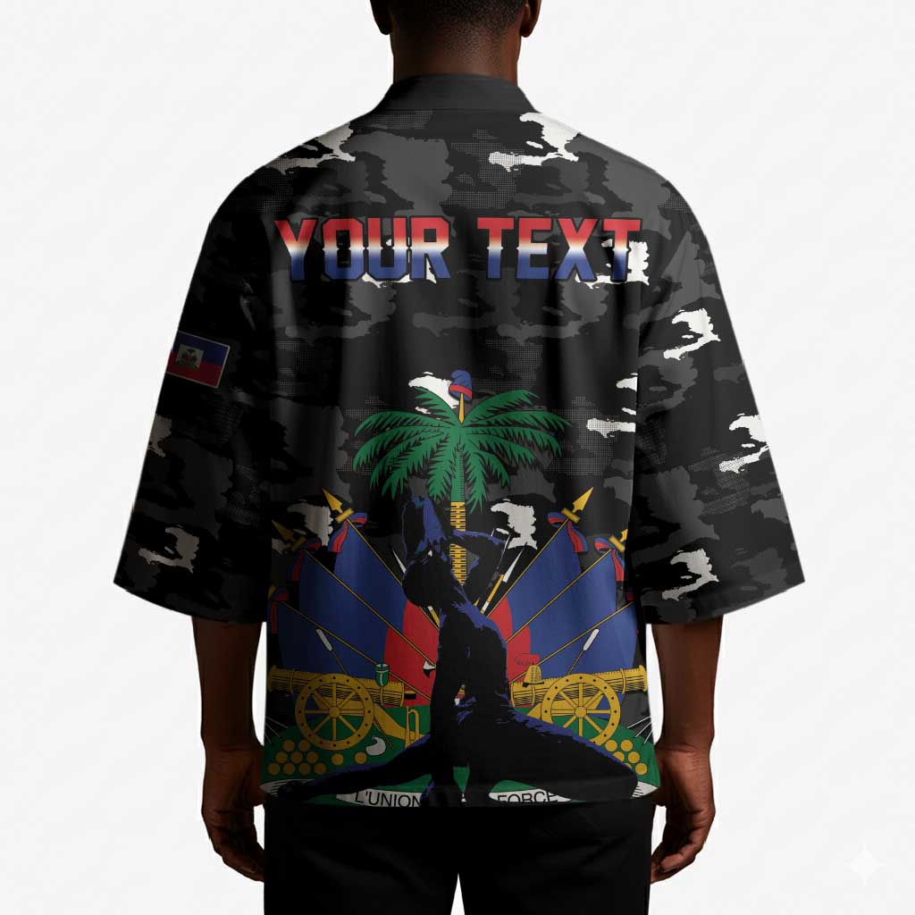 Personalized Haiti Map Camouflage Kimono Unique Style - African Pride