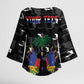 Personalized Haiti Map Camouflage Kimono Sleeve Blouse Unique Style - African Pride